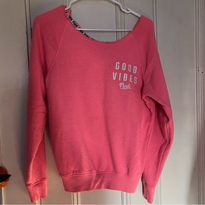 VS PINK Pullover 'Good Vibes' Long Sleeve